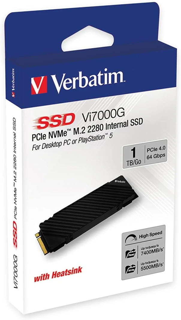 وحدة تخزين SSD Verbatim Vi7000 PCIe NVMe M.2 بسعة 1 تيرابايت