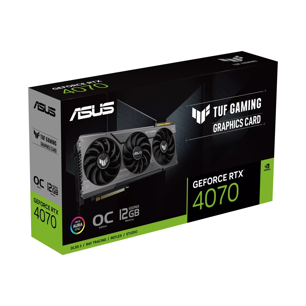 ASUS TUF Gaming GeForce RTX™ 4070 12GB GDDR6X - بطاقة رسوميات
