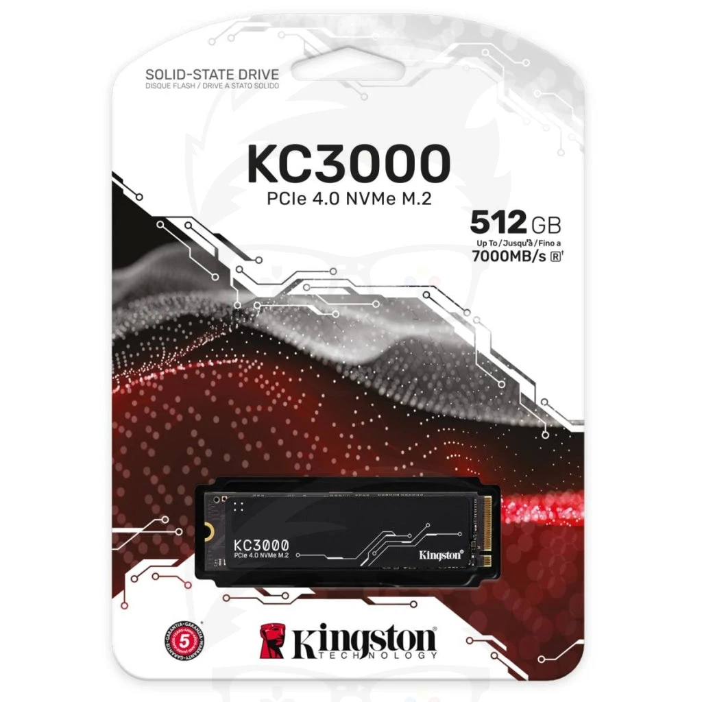 Kingston KC3000 SSD PCIe 4.0 NVMe M.2 بسعة 512 جيجابايت حتى 7000 ميجابايت
