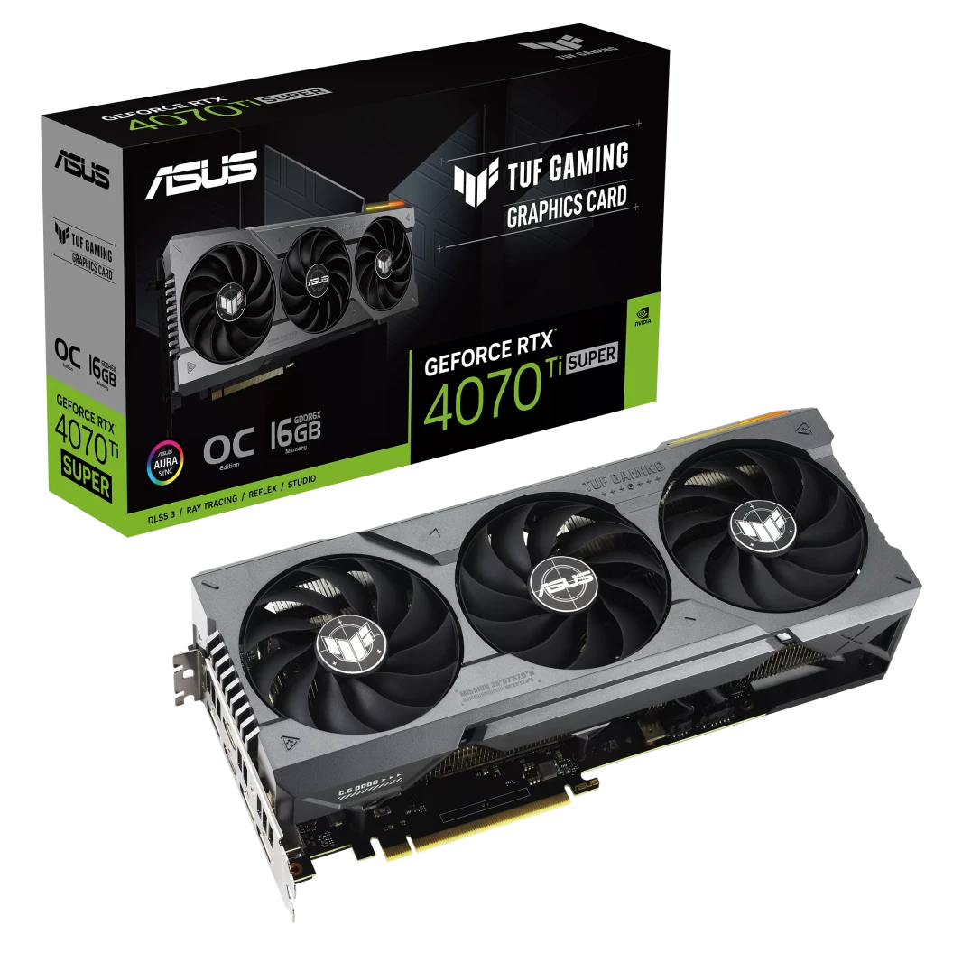 بطاقة رسوميات ASUS GeForce RTX 4070 Ti Super TUF Gaming 16GB GDDR6X