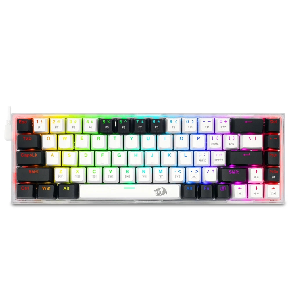 لوحة مفاتيح الألعاب السلكية Redragon TS68-B RGB