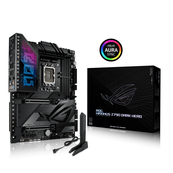 اللوحة الأم ASUS ROG MAXIMUS Z790 DARK HERO (WiFi 7) LGA 1700 (الجيل الرابع عشر والثالث عشر والثاني عشر) ATX Gaming