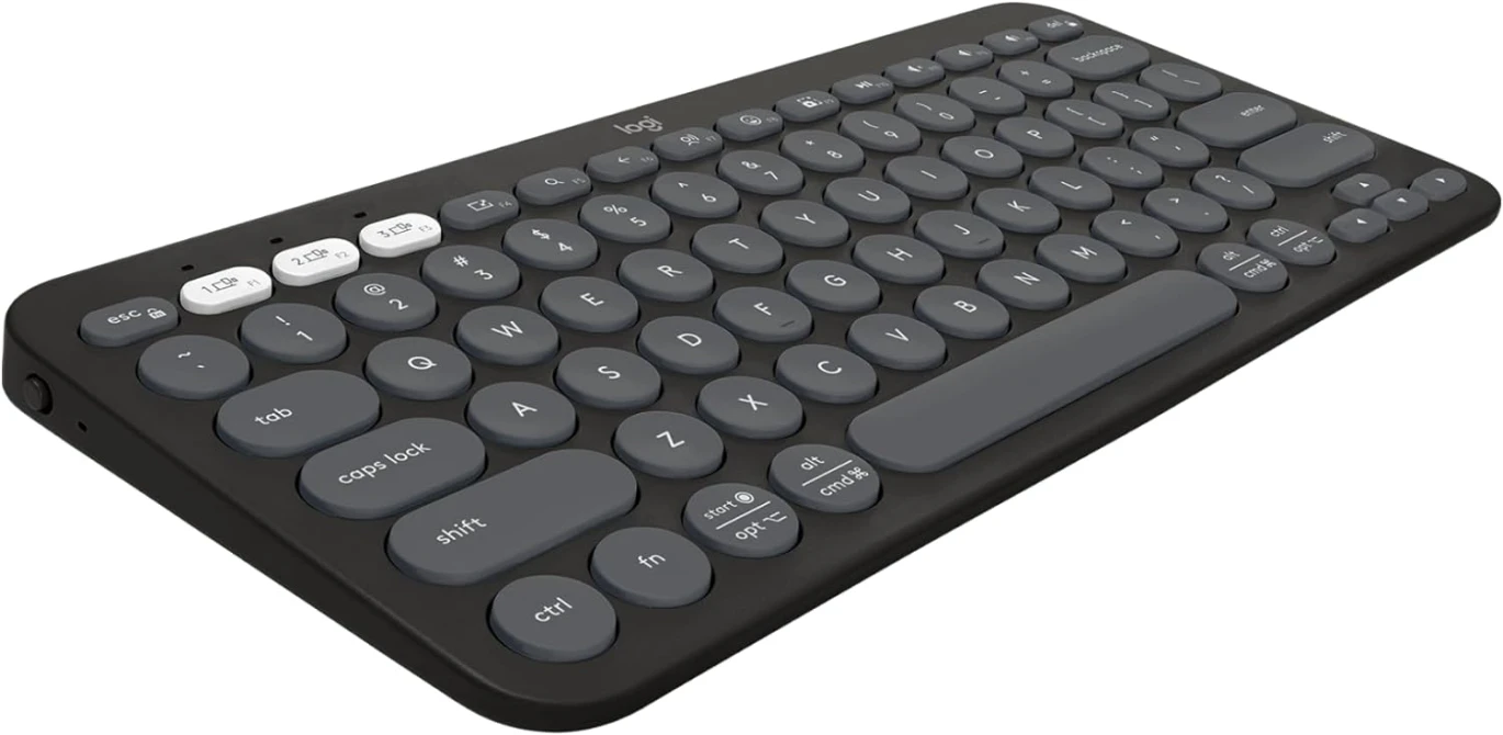 لوحة مفاتيح Logitech Pebble Keys 2 K380s اللاسلكية متعددة الأجهزة بتقنية البلوتوث