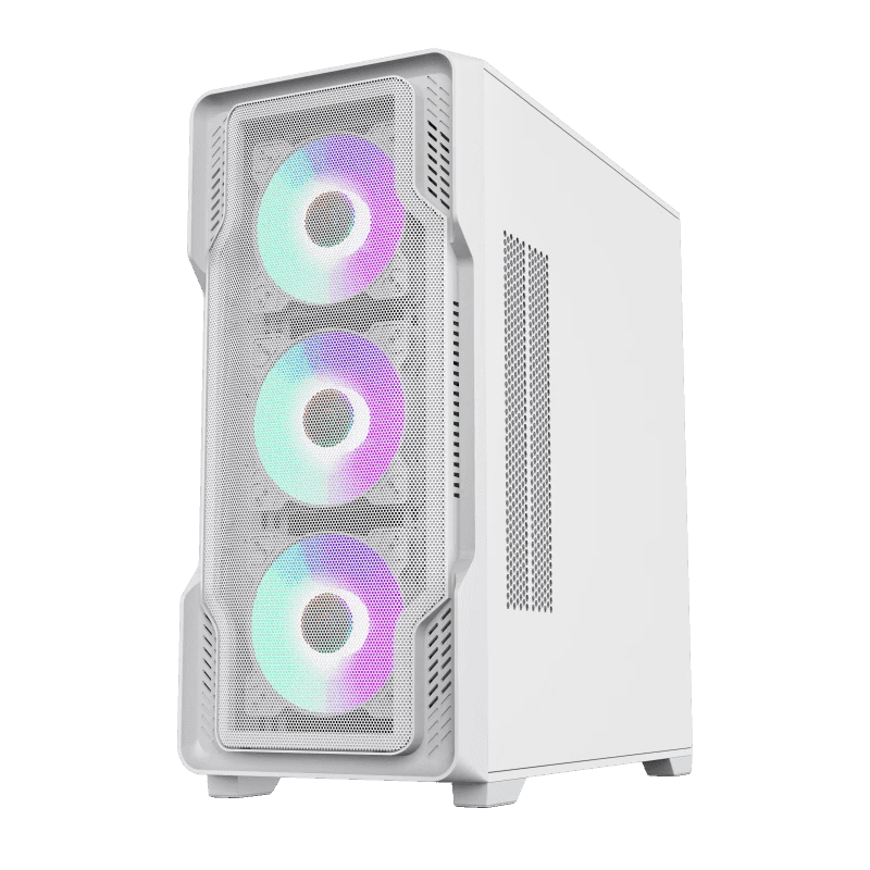 حقيبة ألعاب GameMax Siege White E-ATX متوسطة الحجم