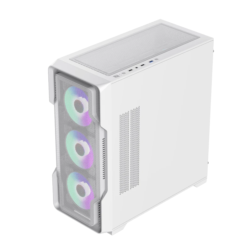 حقيبة ألعاب GameMax Siege White E-ATX متوسطة الحجم