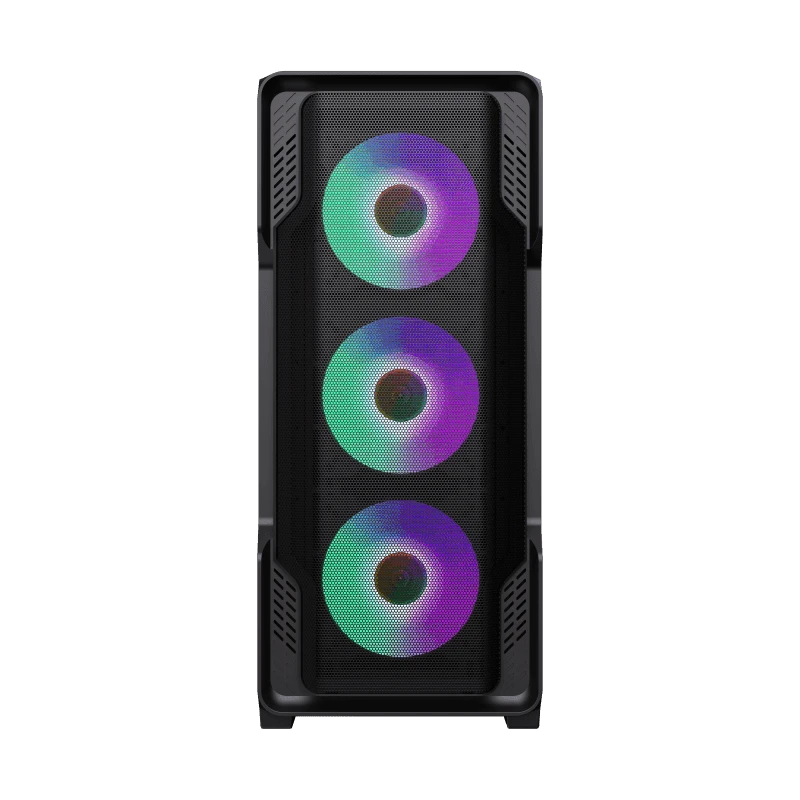 حقيبة ألعاب GameMax Siege Black E-ATX متوسطة الحجم