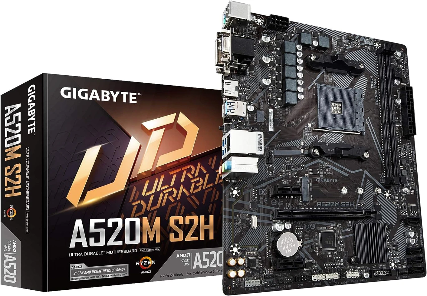 GIGABYTE A520M S2H، اللوحة الأم AMD RYZEN