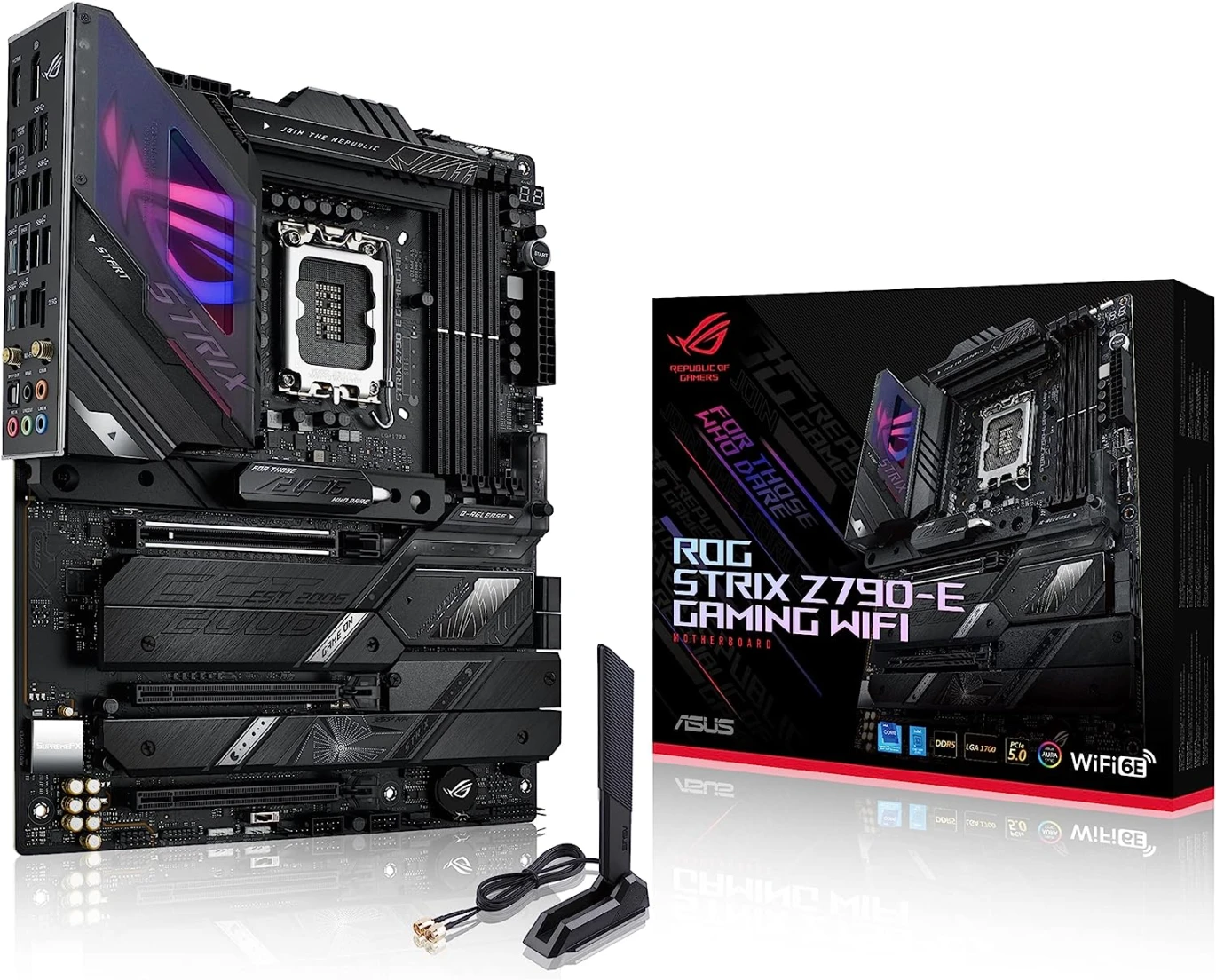 اللوحة الأم ASUS ROG Strix Z790-E Gaming WiFi DDR5 LGA 1700 (Intel 14th، 13th & 12th Gen) ATX