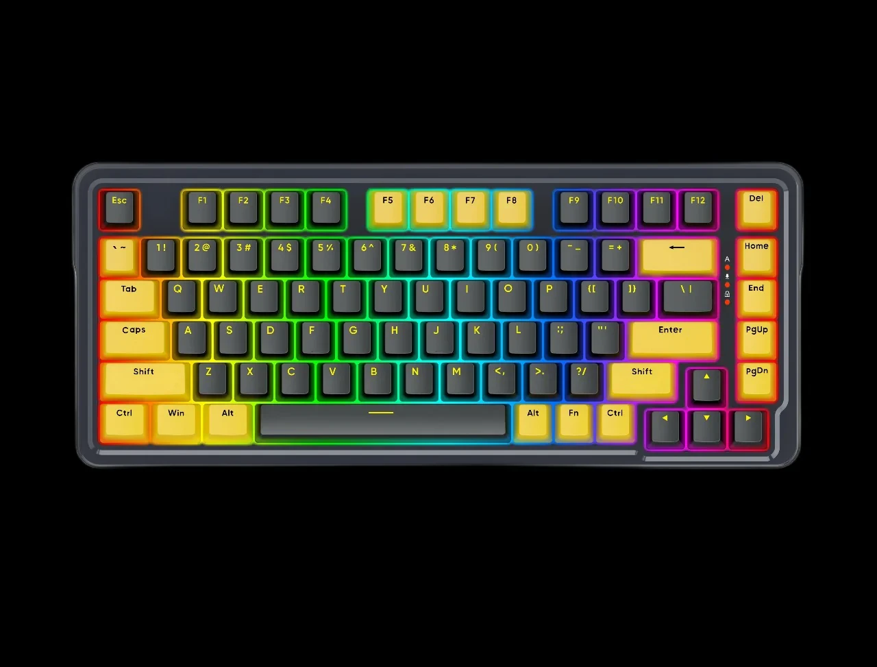 لوحة مفاتيح الألعاب الميكانيكية Redragon ELF K649 78% Wired Gasket RGB