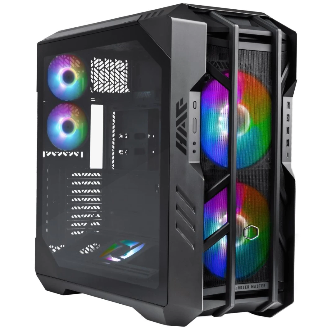 علبة ألعاب Cooler Master HAF 700 ARGB (رمادي تيتانيوم) كاملة البرج مصنوعة من الزجاج المقوى