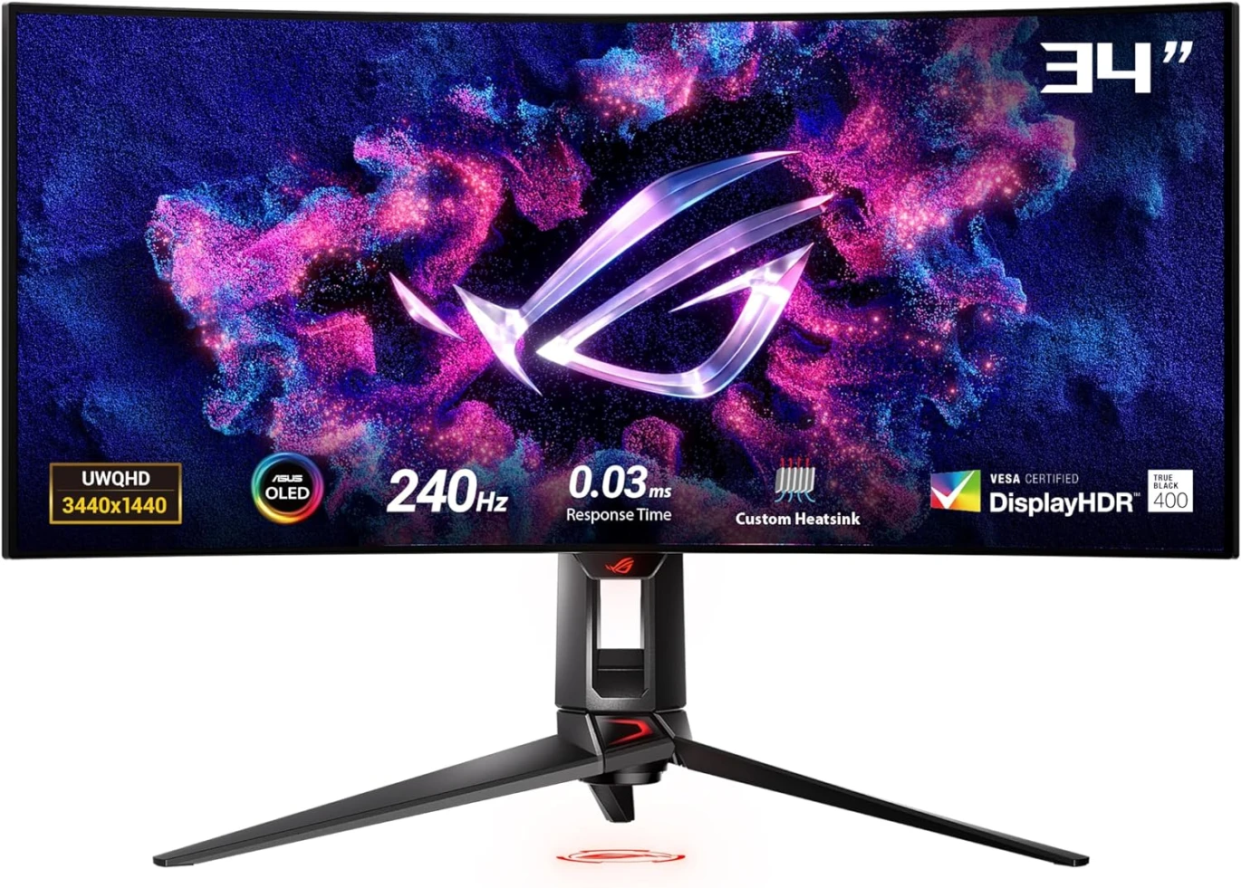 ASUS ROG Swift OLED PG34WCDM 34"  (3440 x 1440) 800R curved , 240 Hz, 0.03 ms  G-SYNC GAMING MONITOR