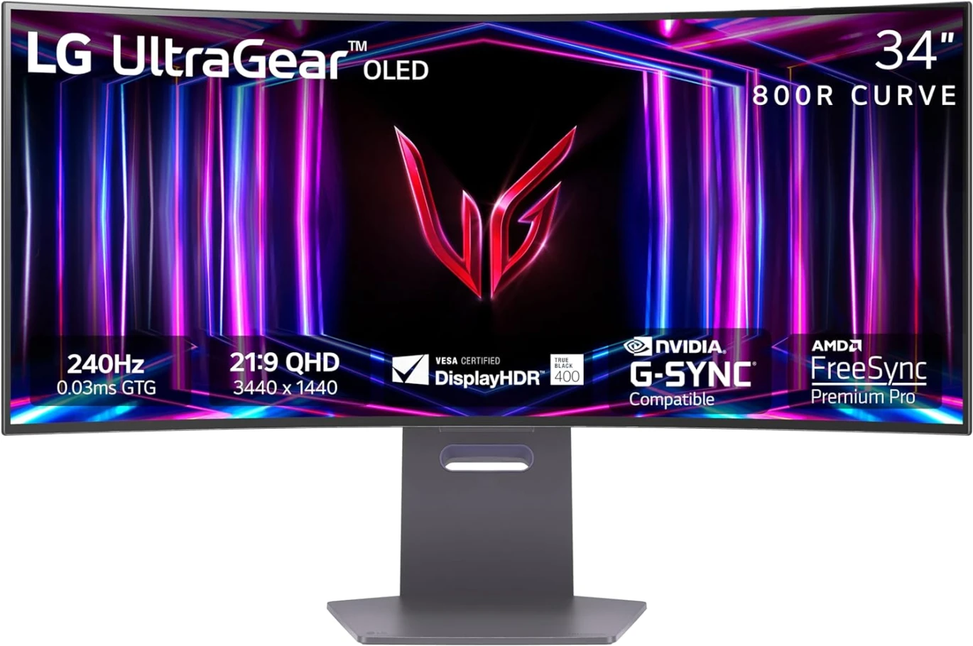 LG 34GS95QE-B UltraGear™ OLED WQHD 240Hz 0.03ms G-SYNC 800R Curved - Gaming Monitor