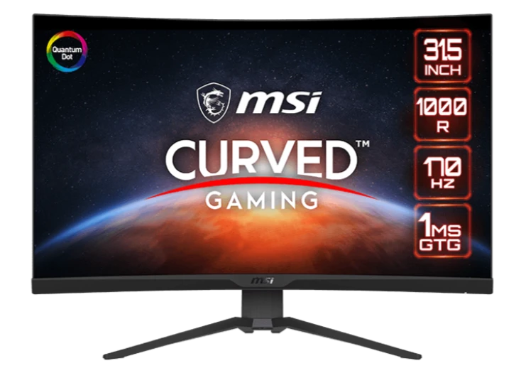 MSI MAG 325CQRF-QD Curve 1000R, 32" WQHD, 170Hz, 1ms HDR Ready, Adjustable Black GAMING MONITOR