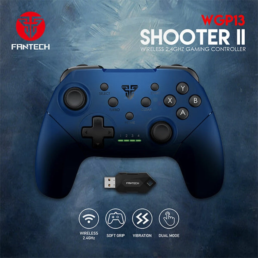 وحدة تحكم الألعاب FANTECH SHOOTER II WGP13 (أزرق / أبيض)