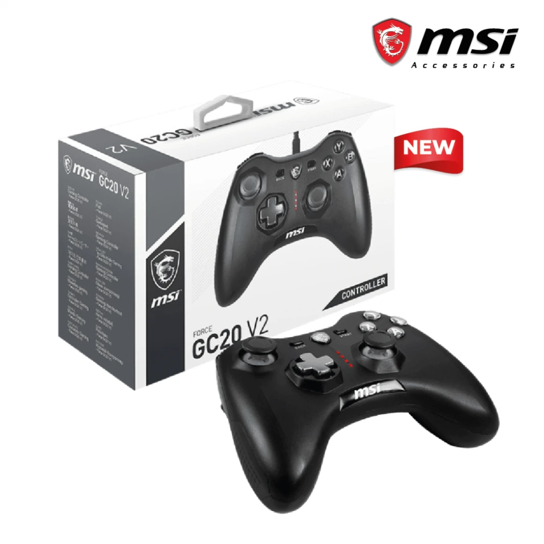 وحدة تحكم الألعاب السلكية ذات الاهتزاز المزدوج MSI Gaming Force GC20 V2