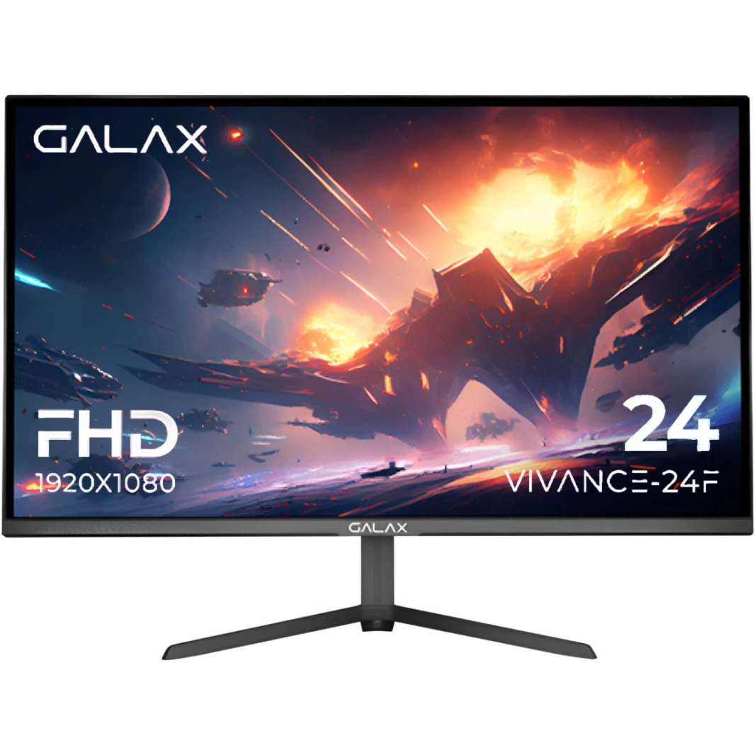 شاشة ألعاب Galax Vivance-24F مقاس 24 بوصة بمعدل تحديث 144 هرتز ووقت استجابة 1 مللي ثانية وتقنية IPS SRGB 100% G-SYNC (HDMI 2.1)