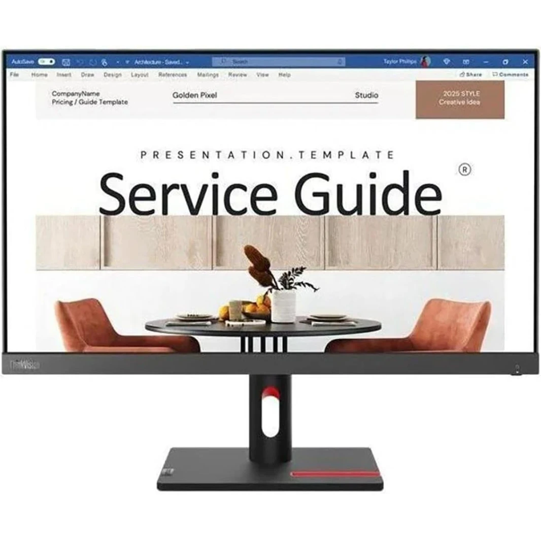 Lenovo ThinkVision S24i-30 IPS Monitor, 24 " Full HD HDMI / VGA 100Hz | 99% sRGB | 3-Years Warranty