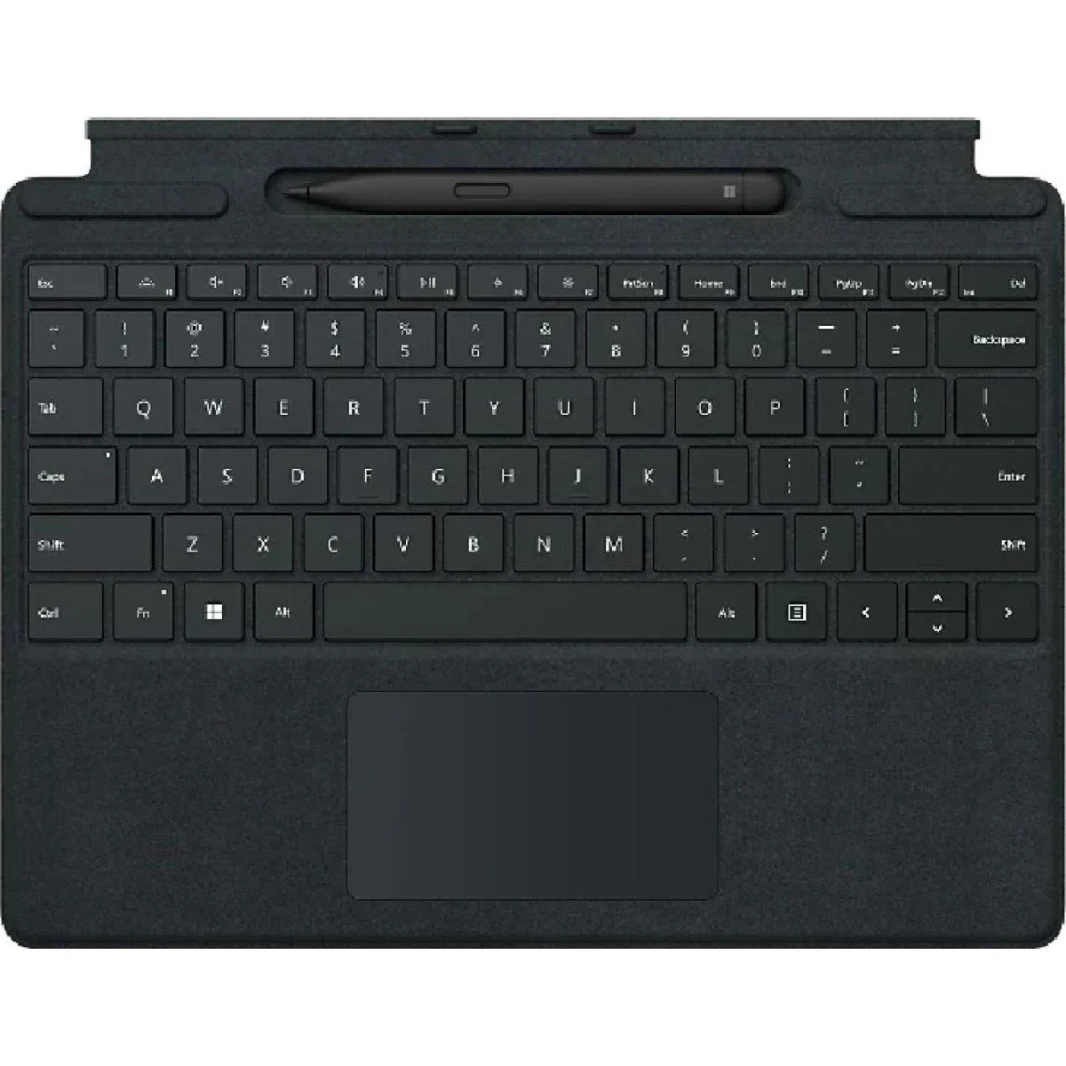 مجموعة Microsoft Surface Pro (لوحة مفاتيح Signature وقلم Surface Slim Pen 2) باللون الأسود