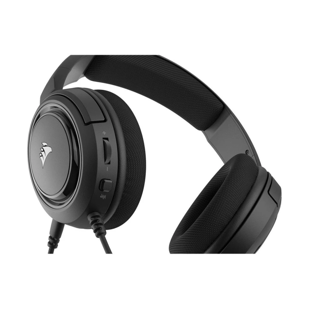 سماعة رأس ألعاب ستيريو Corsair HS35 - وسائد أذن من إسفنج الذاكرة - تعمل مع أجهزة الكمبيوتر الشخصية وأجهزة Mac وXbox Series X/ S وXbox One وPS5 وPS4 وNintendo Switch وiOS وAndroid - كربون