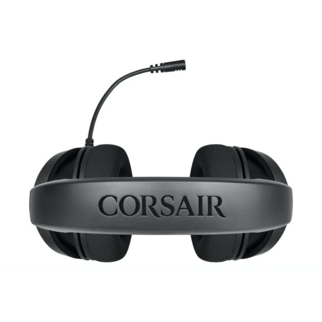 سماعة رأس ألعاب ستيريو Corsair HS35 - وسائد أذن من إسفنج الذاكرة - تعمل مع أجهزة الكمبيوتر الشخصية وأجهزة Mac وXbox Series X/ S وXbox One وPS5 وPS4 وNintendo Switch وiOS وAndroid - كربون