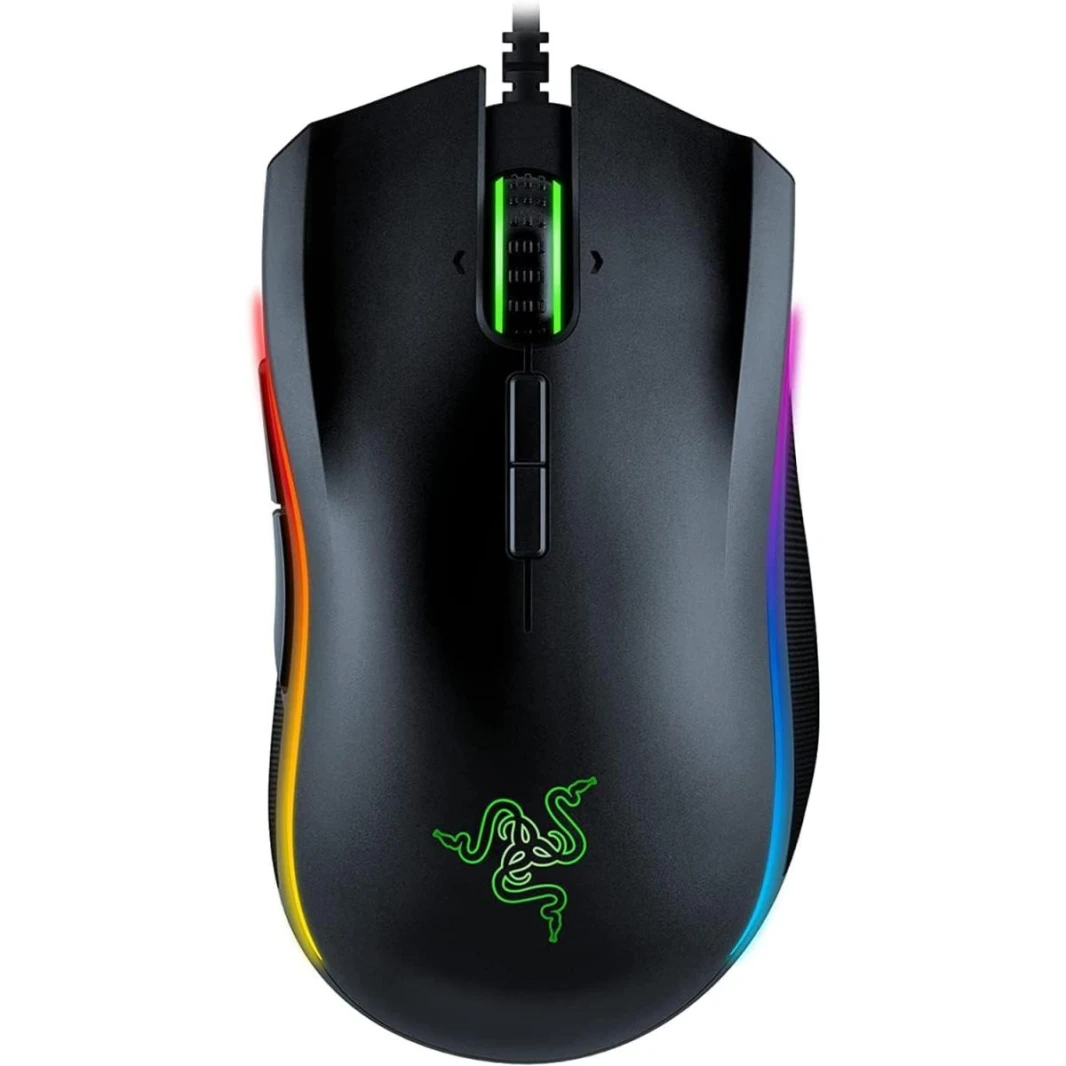 ماوس الألعاب السلكي Razer Mamba Elite: مستشعر بصري بدقة 16 ألف نقطة في البوصة - إضاءة RGB Chroma - 9 أزرار قابلة للبرمجة - مفاتيح ميكانيكية