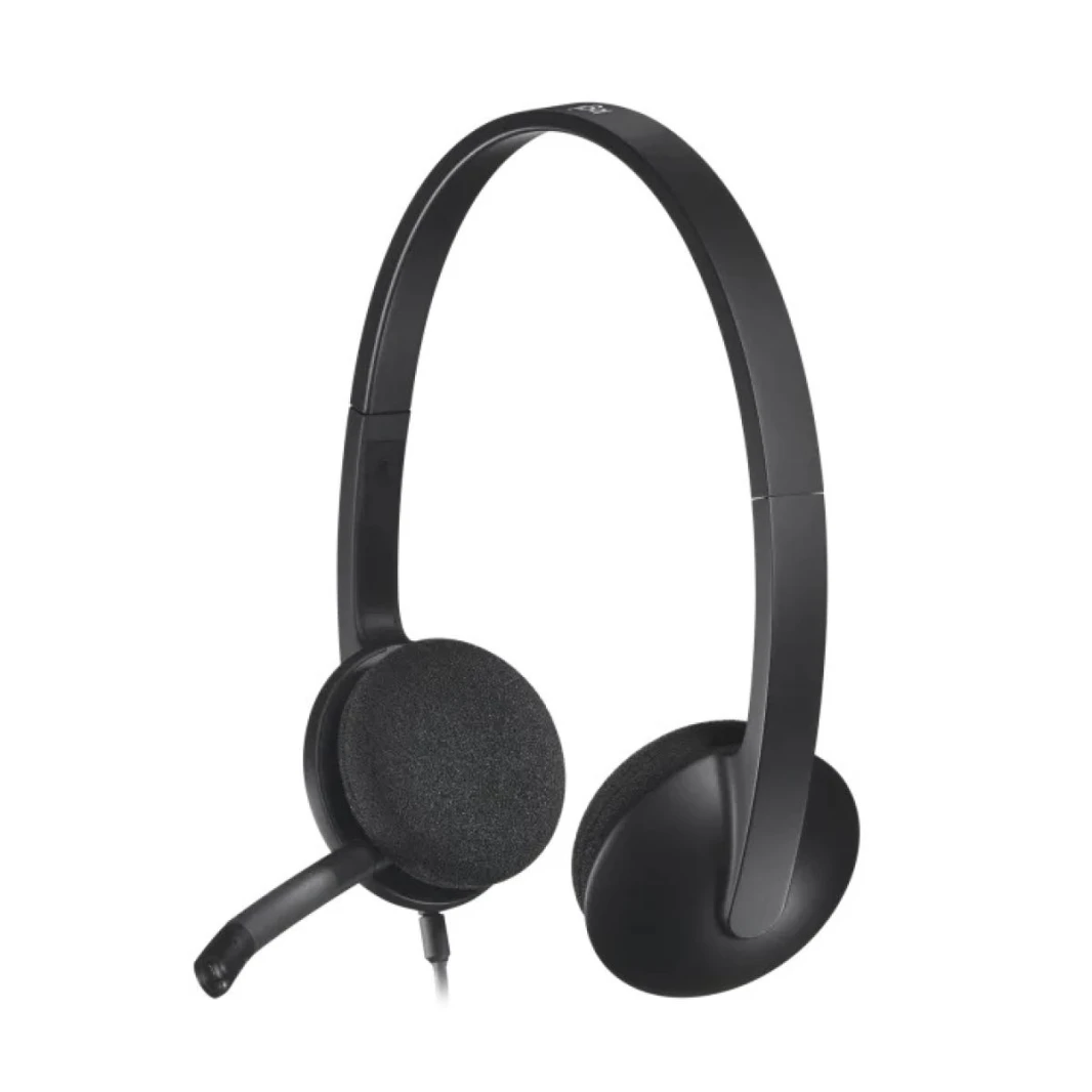 سماعة الرأس Logitech USB H340، ستيريو، سماعة رأس USB لنظامي التشغيل Windows وMac