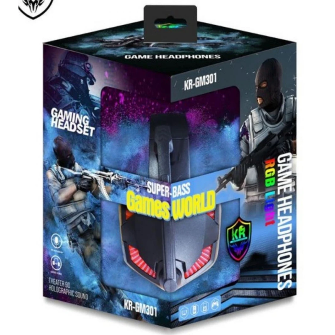 سماعة رأس GM301 للألعاب مع إضاءة RGB