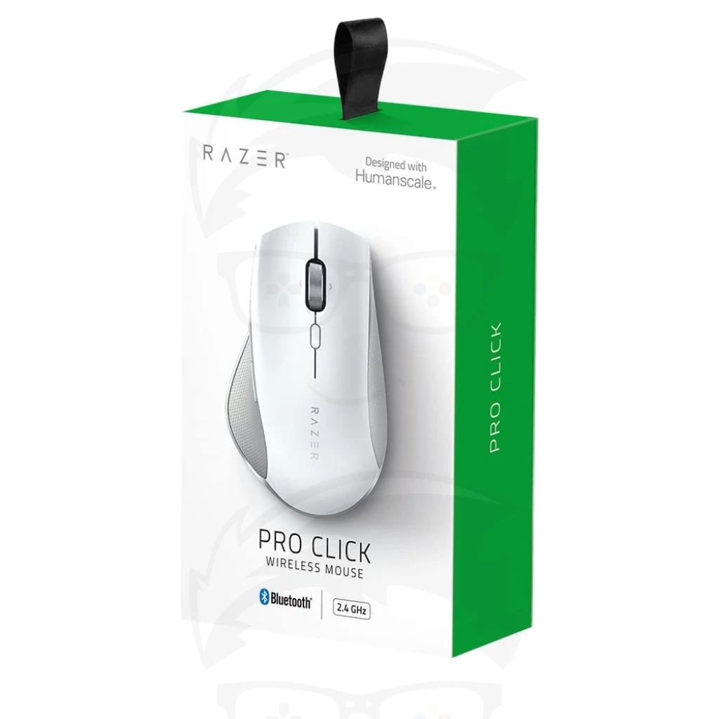 ماوس Razer Pro Click اللاسلكي عالي الدقة والمريح - أبيض