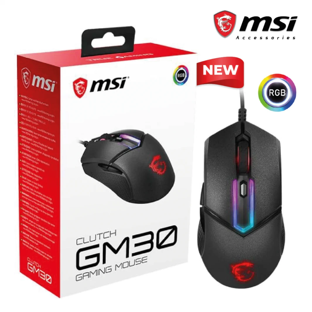 ماوس الألعاب MSI Clutch GM30 بدقة 6200 نقطة في البوصة