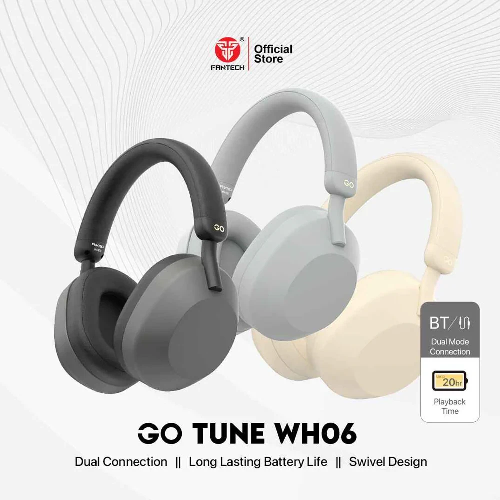 سماعة الرأس Fantech WH06 Go Tune السلكية واللاسلكية بتقنية البلوتوث