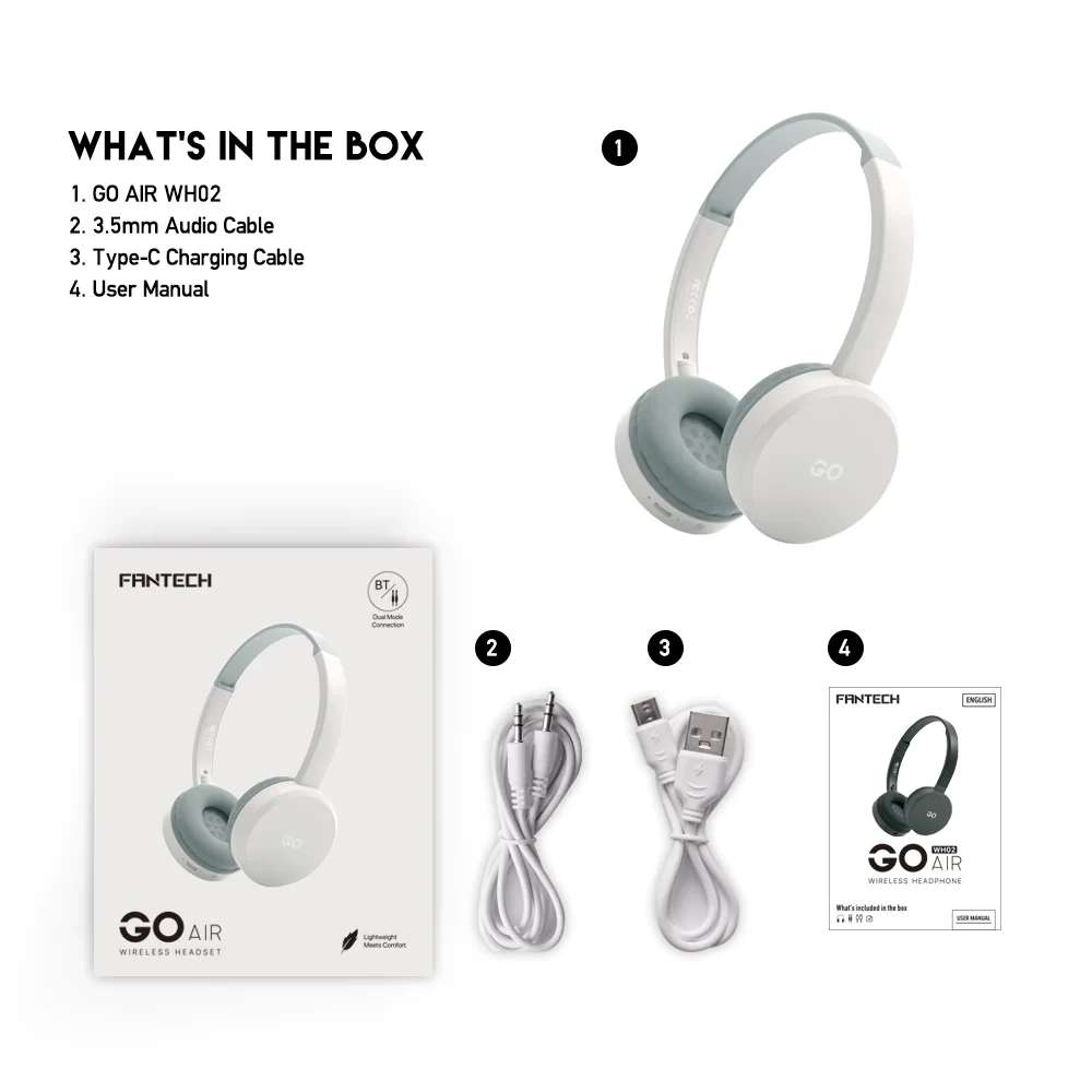 سماعة Fantech GO AIR WH02 اللاسلكية