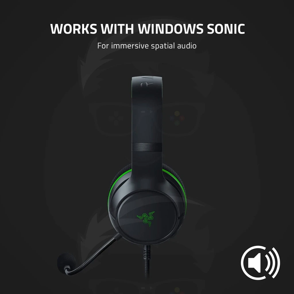 سماعة الألعاب السلكية Razer Kaira X لـ Xbox (2021) - أسود اللون لـ Xbox Series X|S