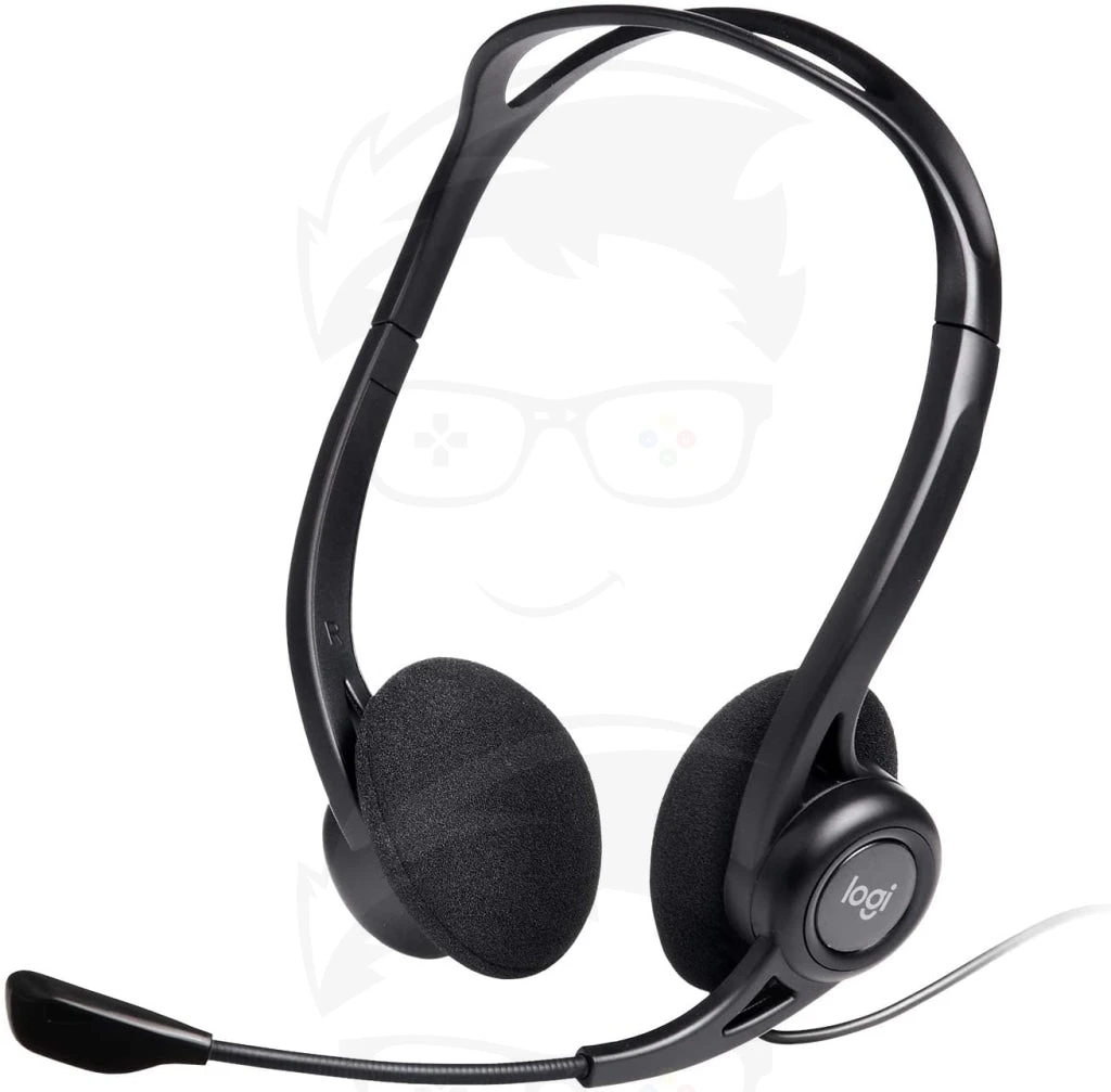 Logitech 960 USB Noise-cancelling w/ Mute Button Stereo Headset
