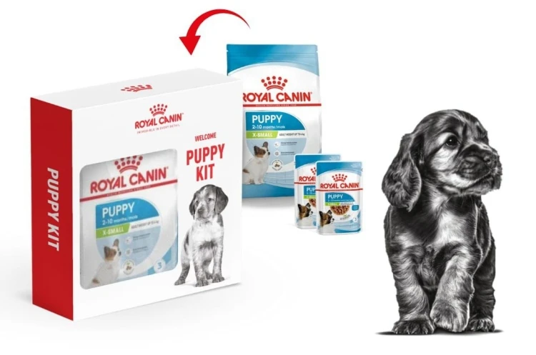 Royal Canin Puppy 500g X-Small + 2 Sachets of Wet Puppy Food as a Gift