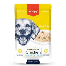 Wanpy Wet Dog Food with Chicken and Liver 100g