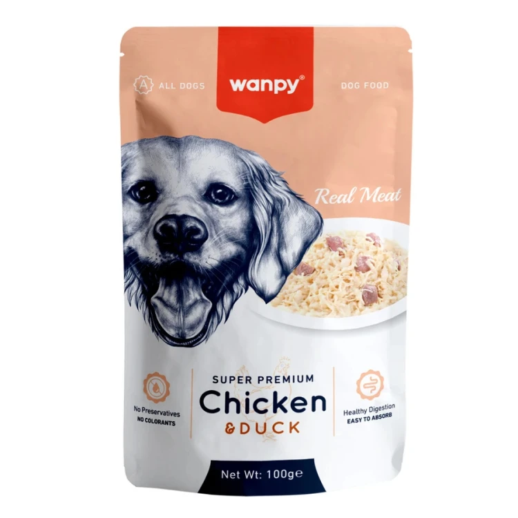 Wanpy Wet Dog Food with Chicken and Duck 100g