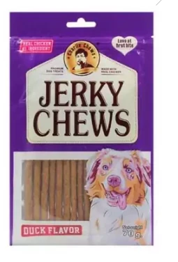 Jerky Chews Dog Treats - Duck Flavor, 70g