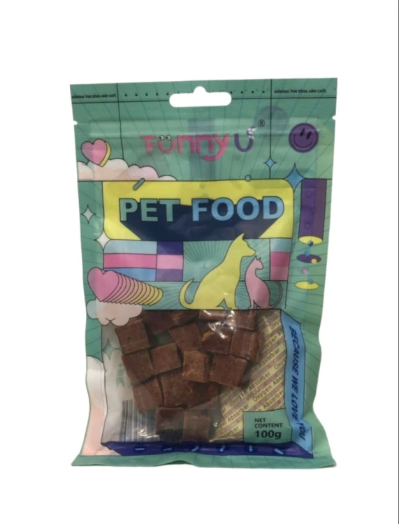 Funny U Pet Healthy Snack Beef Cube / Dog & Cat Snack / Treats for Dogs & Cats 100g