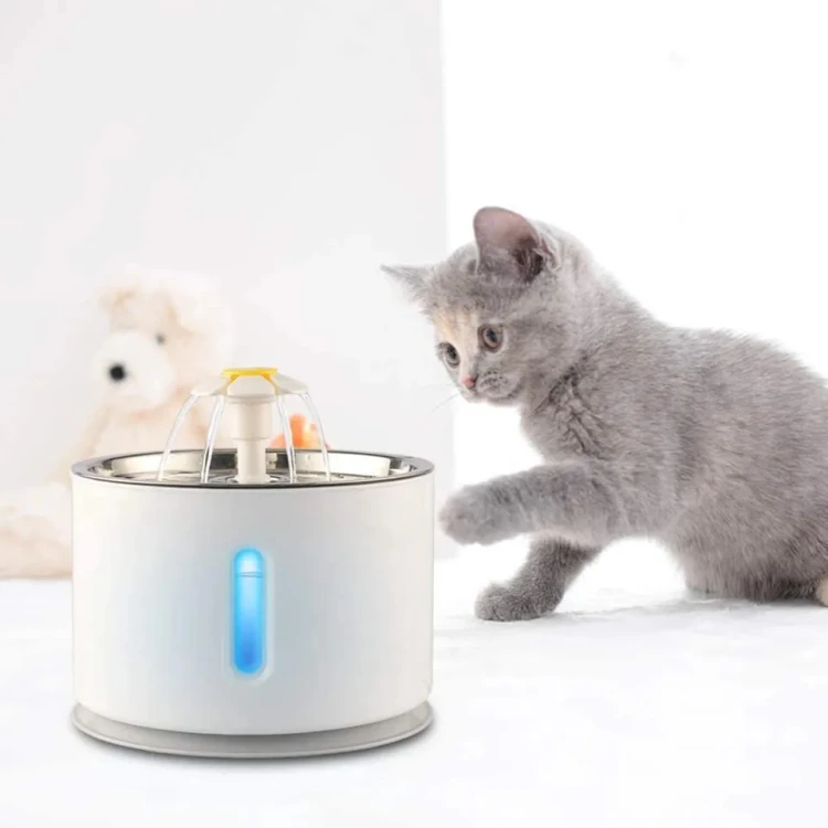 Automatic Water Fountain for Cats and Small Dogs with LED Light