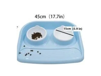 Double Feeding Bowl for Cats and Dogs
