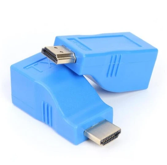 موسع HDMI بطول 30 متر، محول TX RX HDMI إلى RJ45 بواسطة كابل Cat5e/6