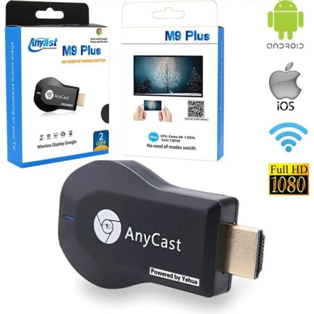 ANYCAST M9 PLUS HD WIFI DISPLAY DONGLE RECEIVER HD 1080p TV DLNA AIRPLAY MIRACAST