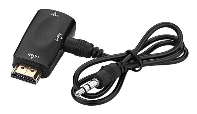محول HDMI إلى VGA مع الصوت