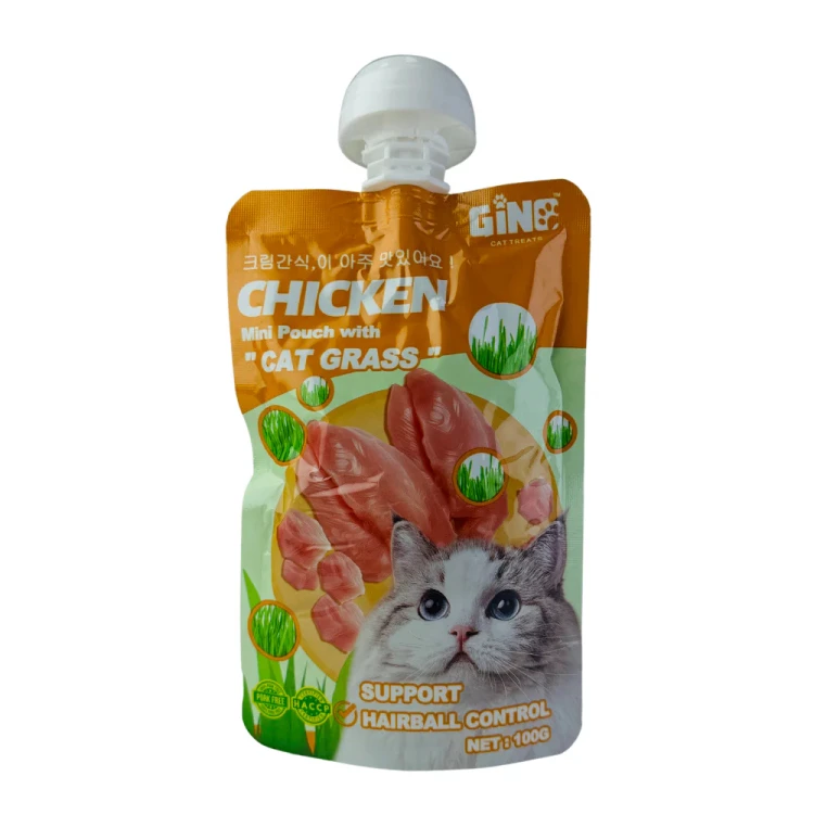 Gino's Cat Treats - Small Bag Chicken with Cat Grass