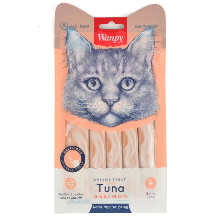 Wanby - Delicious Cat Treats - Tuna & Salmon (14g x 5)
