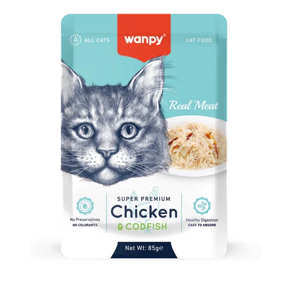 Wanby Wet Food with Chicken and Cod for All Cats 85g