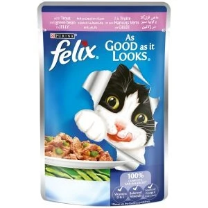 Felix Wet Food with Salmon and Green Peas in Jelly 85g
