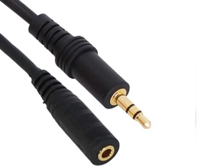 5M MALE TO FEMALE 3.5mm AUDIO AUX EXTENSION CABLE AUX CABLE