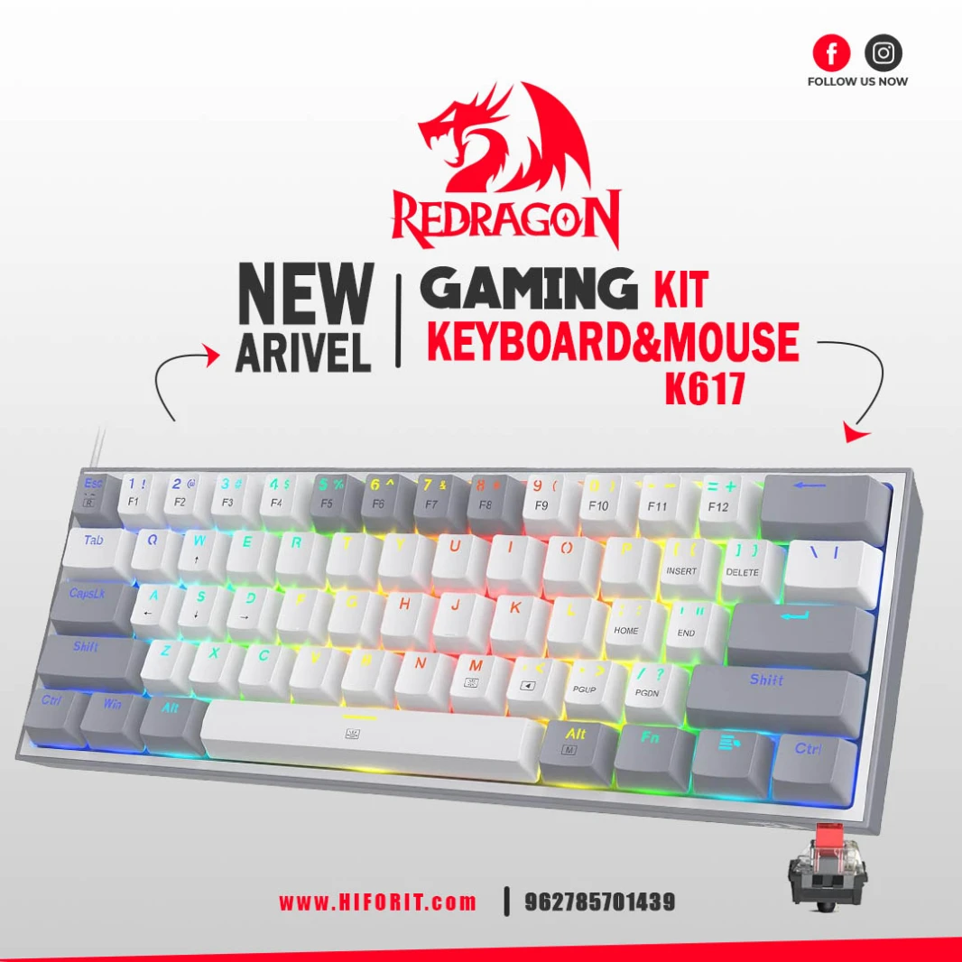 لوحة مفاتيح الألعاب الميكانيكية Redragon TS 68B USB RGB