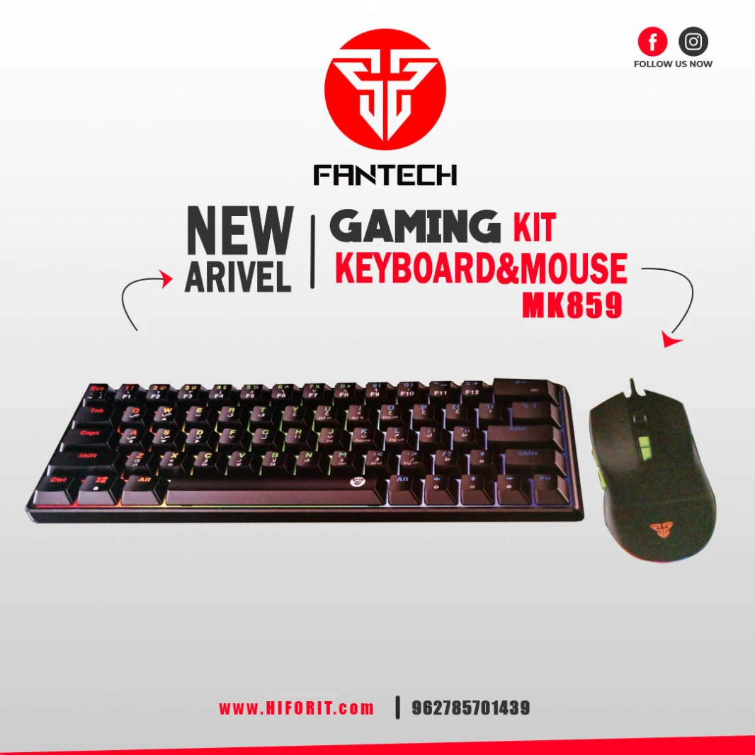 Fantech Atom63 MK859c Mechanical Gaming Keyboard & Mouse Arabic/English